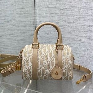 Dior Beige and Cream Monogram Mini
Satchel with Gold Hardware